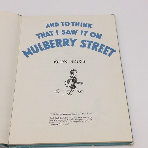 Vintage Dr. Seuss: And To Think That I Saw It On Mulberry Street Hardcover Book - Picture 5 of 14